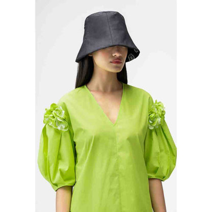 Genes Lecoanet Hemant 3D Floral Embroidered Dress With Darts