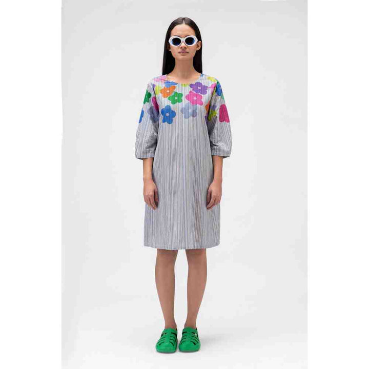 Genes Lecoanet Hemant Multicolored Dress With Oversized Sleeves