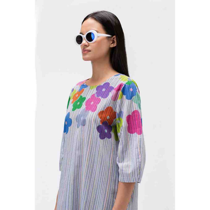 Genes Lecoanet Hemant Multicolored Dress With Oversized Sleeves