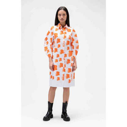 Genes Lecoanet Hemant Abstract Florals Shirt Dress