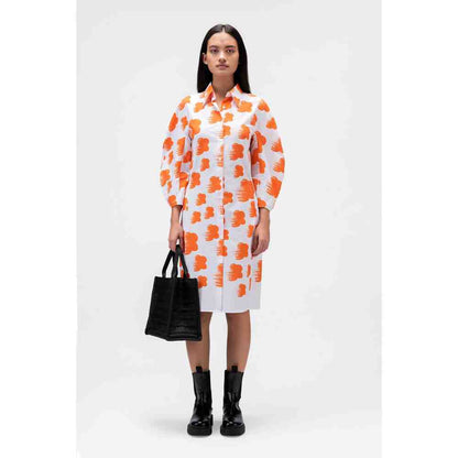 Genes Lecoanet Hemant Abstract Florals Shirt Dress
