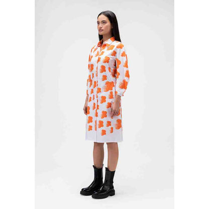 Genes Lecoanet Hemant Abstract Florals Shirt Dress