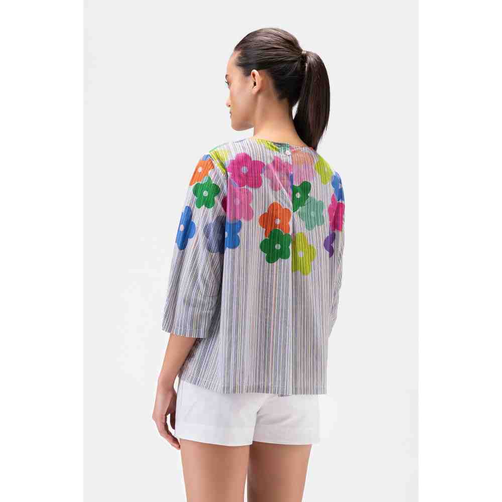 Genes Lecoanet Hemant Multicolored Top With Oversized Sleeves