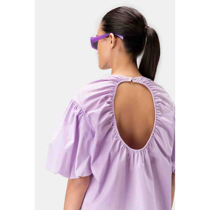 Genes Lecoanet Hemant Round Neck Top With Balloon Sleeves