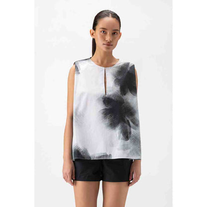Genes Lecoanet Hemant Ombre Florals Sleeveless Top
