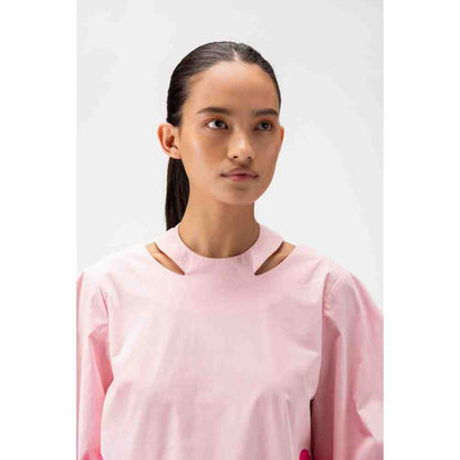 Genes Lecoanet Hemant Floral Applique Top With Raised Neck