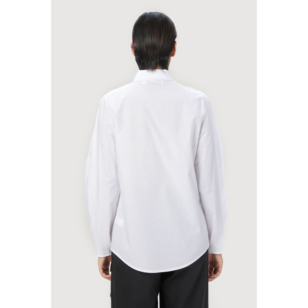 Genes Lecoanet Hemant Regular Fit Button-Down Shirt with Voluminous Sleeves White