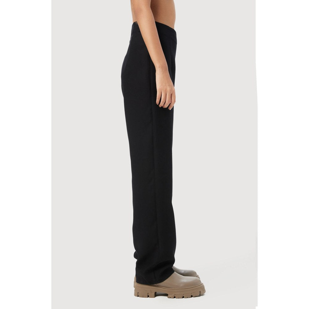 Genes Lecoanet Hemant Classic Straight Fit Trousers with Waist Darts Black