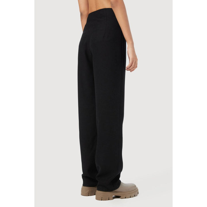 Genes Lecoanet Hemant Classic Straight Fit Trousers with Waist Darts Black
