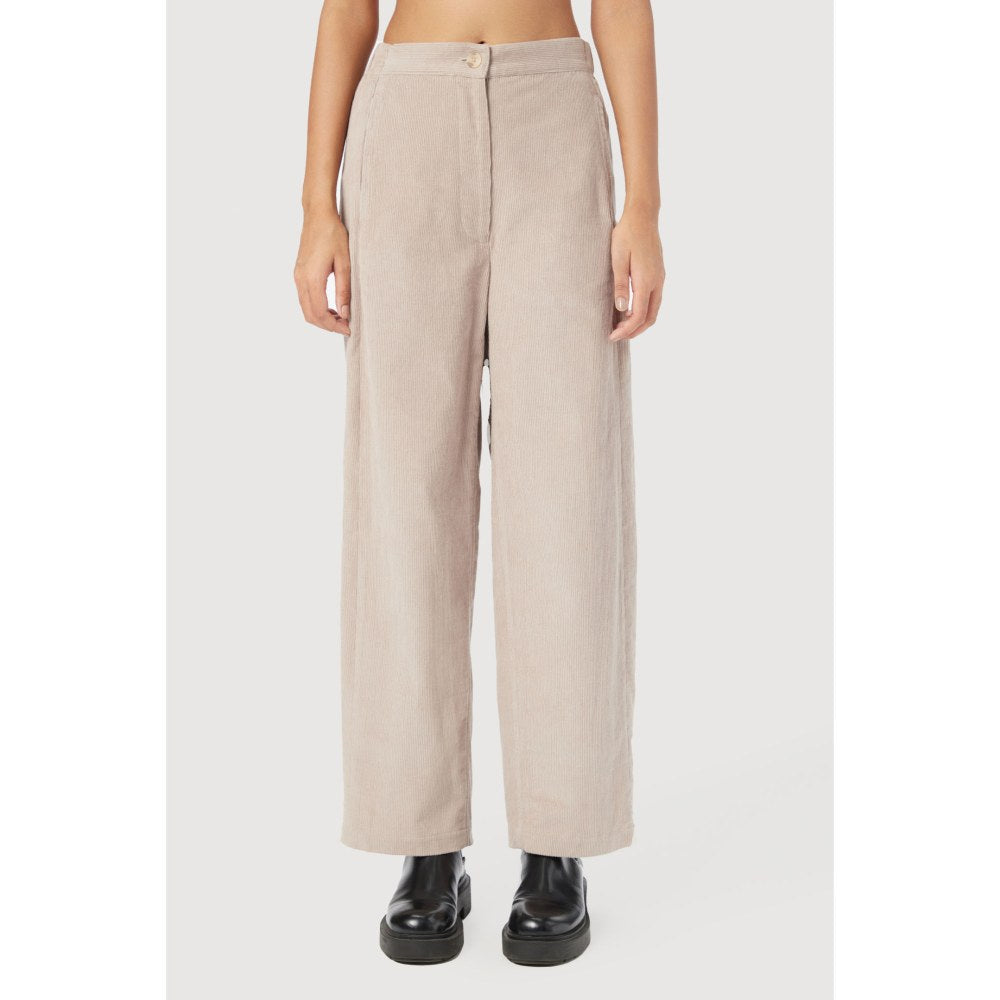 Genes Lecoanet Hemant Straight Fit Trousers with Unique Seam Detailing & Knee Darts Beige