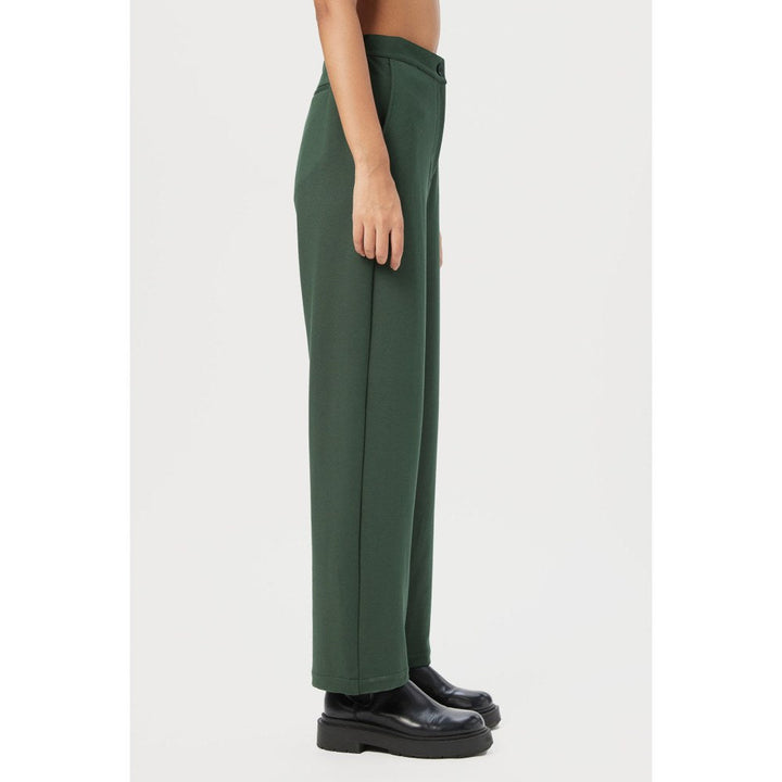 Genes Lecoanet Hemant Straight Fit Trousers with Forward Side Seams Green