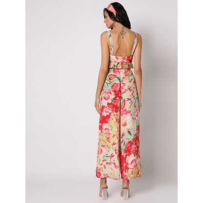 Gopi Vaid Khushi Top With Printed Pant (Set of 2)