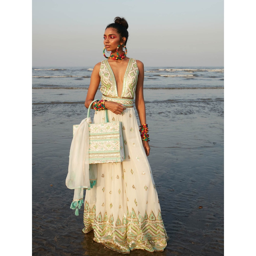 Gopi Vaid Ivory Rihanna Jumpsuit