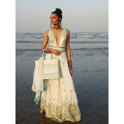 Gopi Vaid Ivory Rihanna Jumpsuit