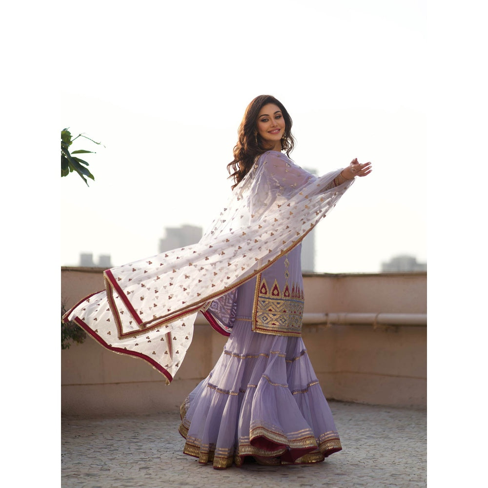 Gopi Vaid Lilac Rahat Sharara (Set of 3)