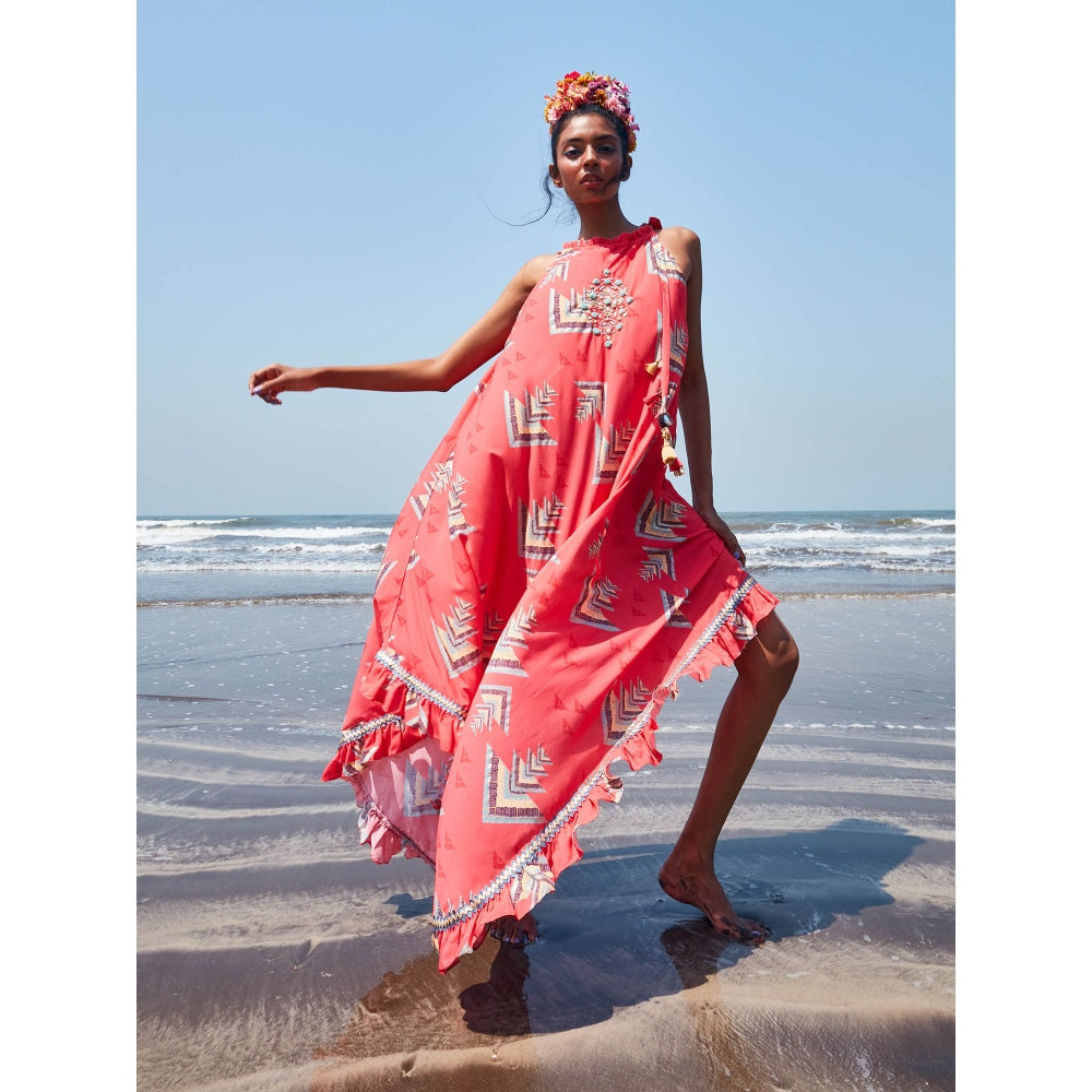 Gopi Vaid Alexa Asymmetric Long Dress