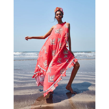 Gopi Vaid Alexa Asymmetric Long Dress