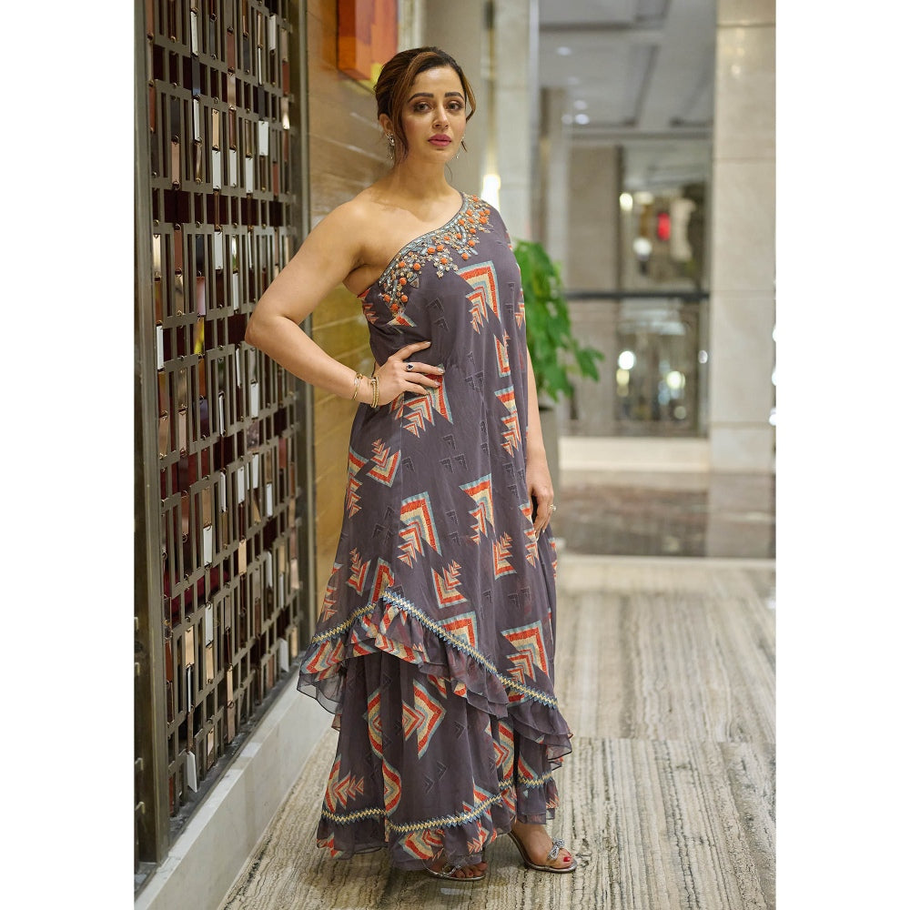 Gopi Vaid Daphne One Shoulder Gown