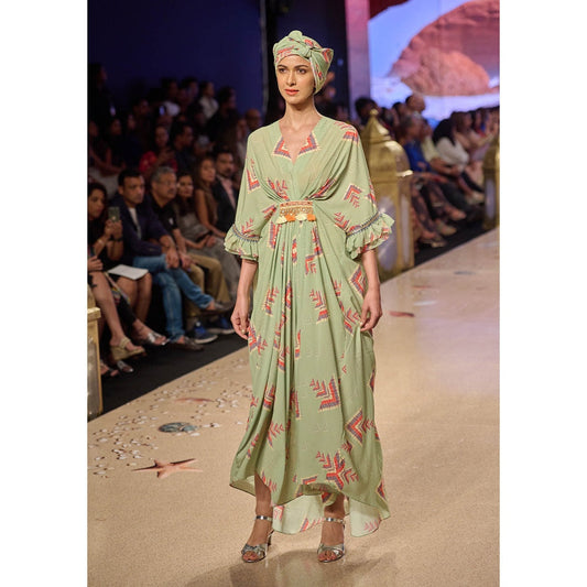 Gopi Vaid Katie Mint Green loose Kaftan