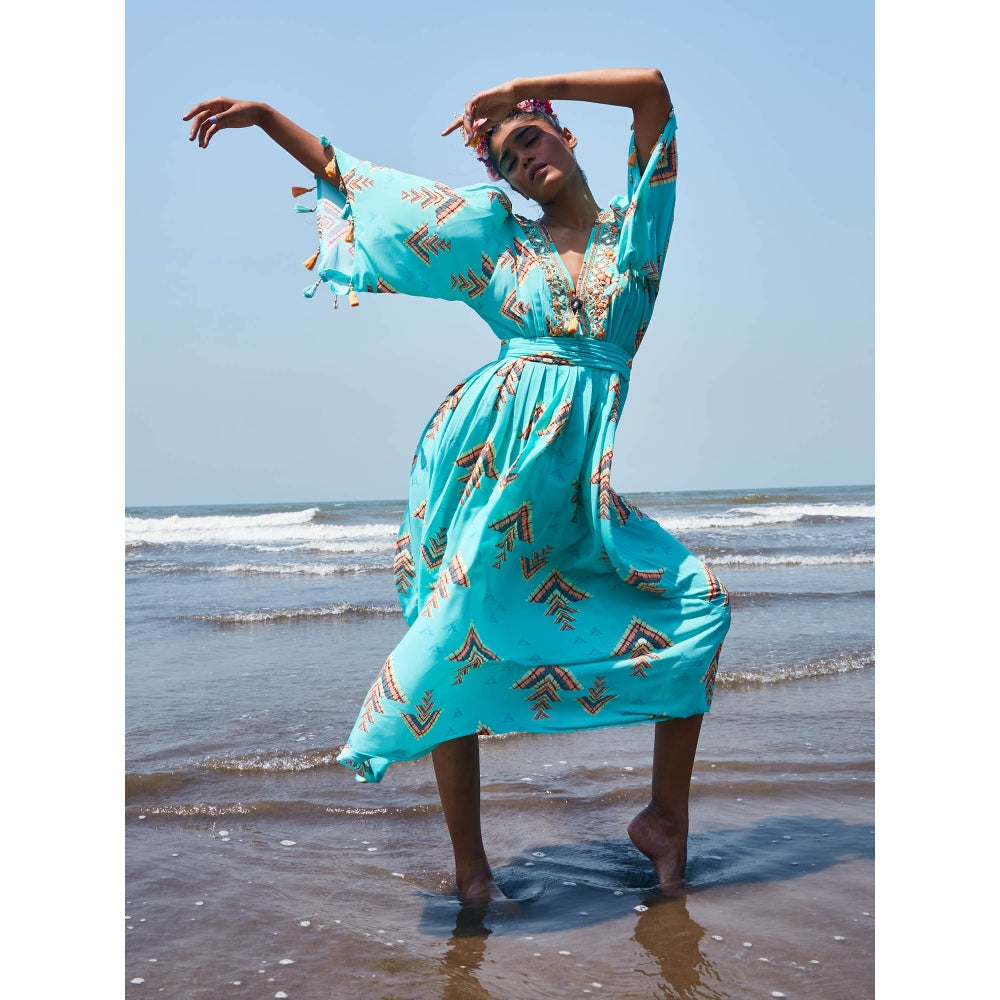 Gopi Vaid Lara Crepe Long Dress