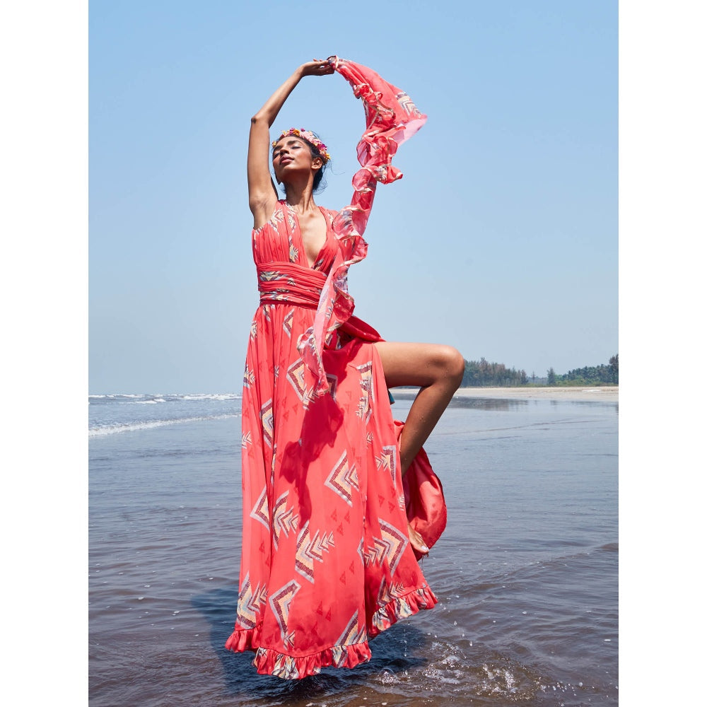 Gopi Vaid Lia Sleeveless Maxi Dress