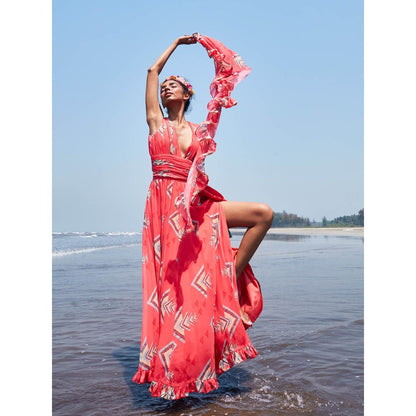 Gopi Vaid Lia Sleeveless Maxi Dress