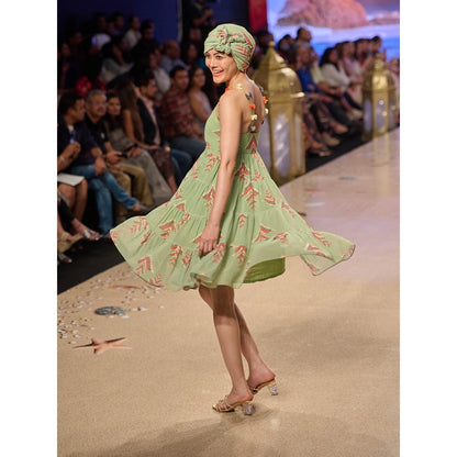 Gopi Vaid Talia Mint Green Short Dress