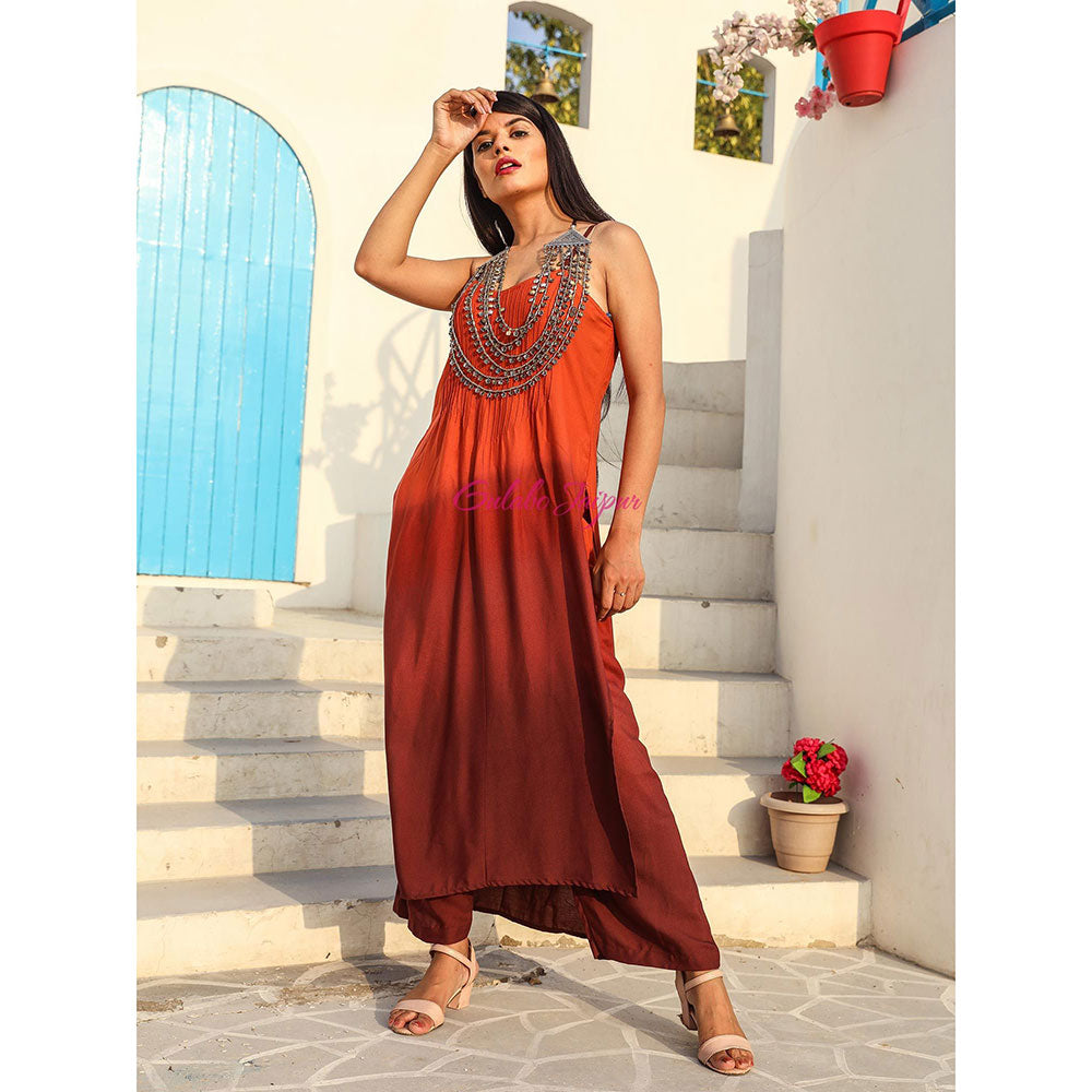 Gulabo Jaipur Red Kurta And Pant (Set of 2)