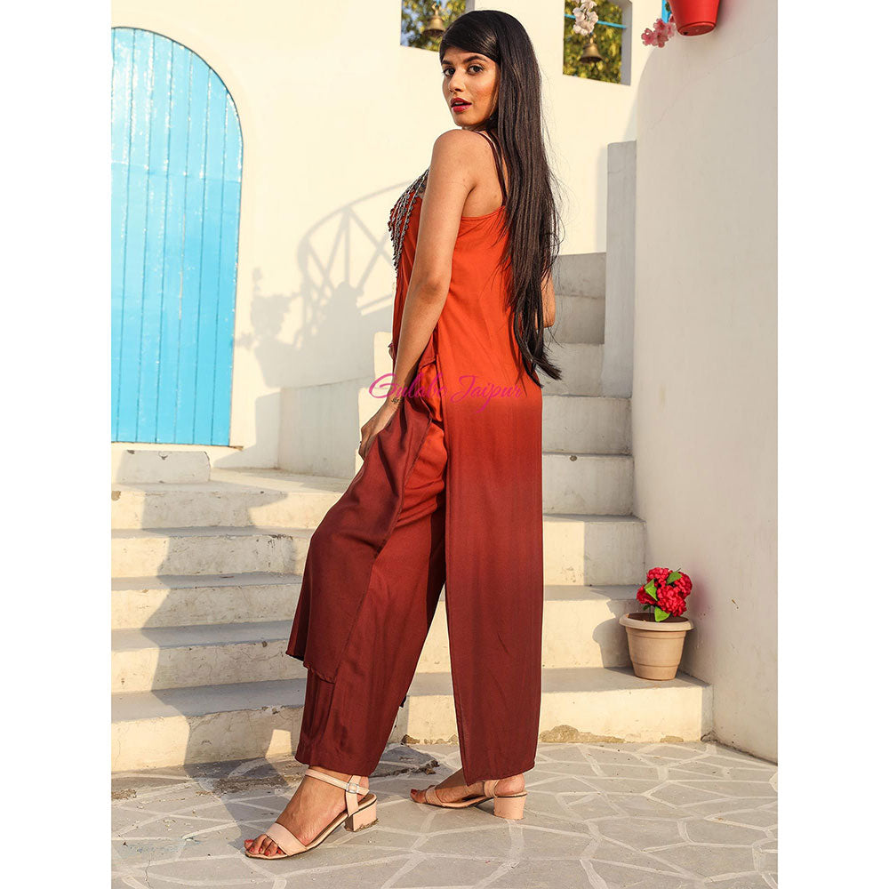 Gulabo Jaipur Red Kurta And Pant (Set of 2)