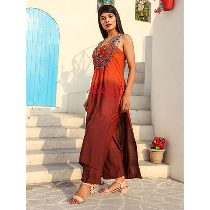 Gulabo Jaipur Red Kurta And Pant (Set of 2)