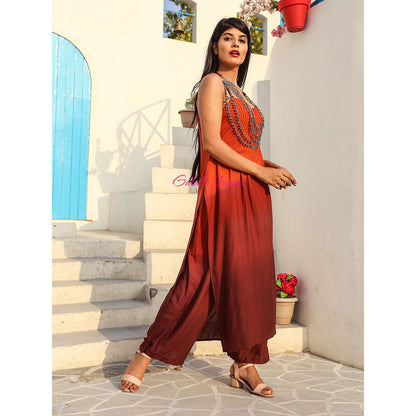 Gulabo Jaipur Red Kurta And Pant (Set of 2)
