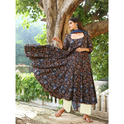 Gulabo Jaipur Myra Anarkali Kurta And Pant With Dupatta (Set of 3)