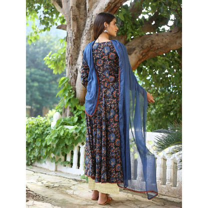 Gulabo Jaipur Myra Anarkali Kurta And Pant With Dupatta (Set of 3)