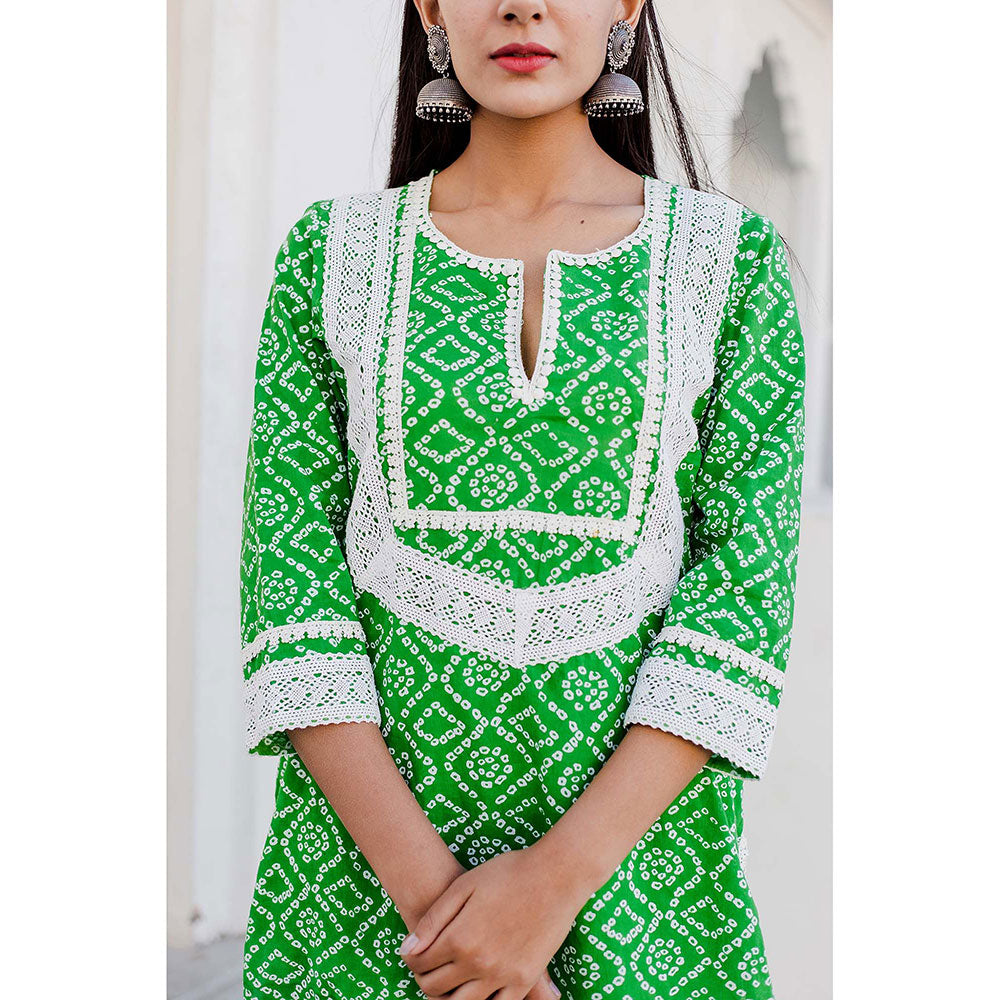 Gulabo Jaipur Baruni Green Straight Kurta And Pant (Set of 2)