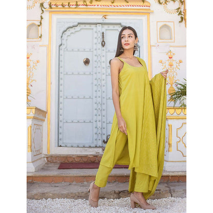 Gulabo Jaipur Noori Olive Straight Set (Set of 3)