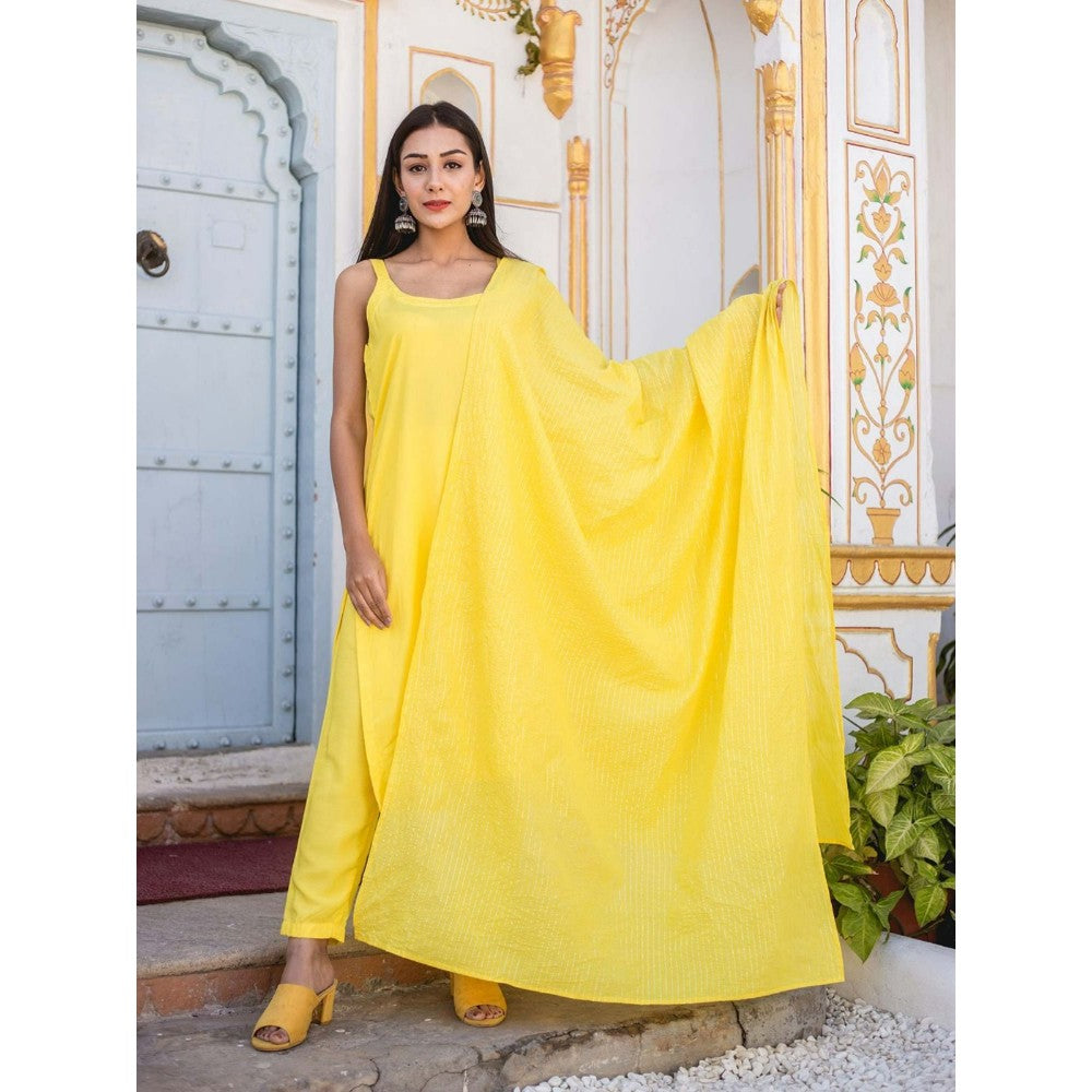 Gulabo Jaipur Noori Yellow Straight Set (Set of 3)