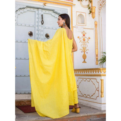 Gulabo Jaipur Noori Yellow Straight Set (Set of 3)
