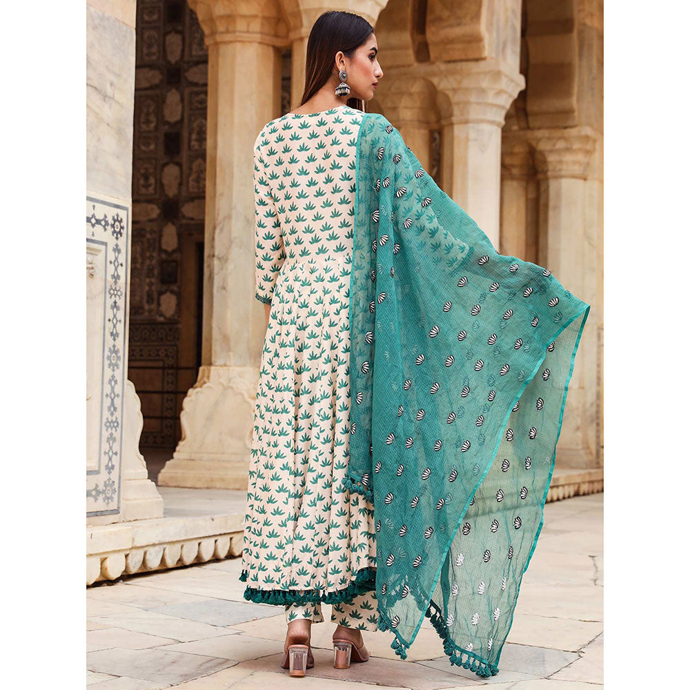 Gulabo Jaipur Padmini Green And Pant With Dupatta (Set of 3)