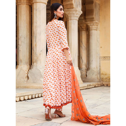 Gulabo Jaipur Padmini Orange And Pant With Dupatta (Set of 3)