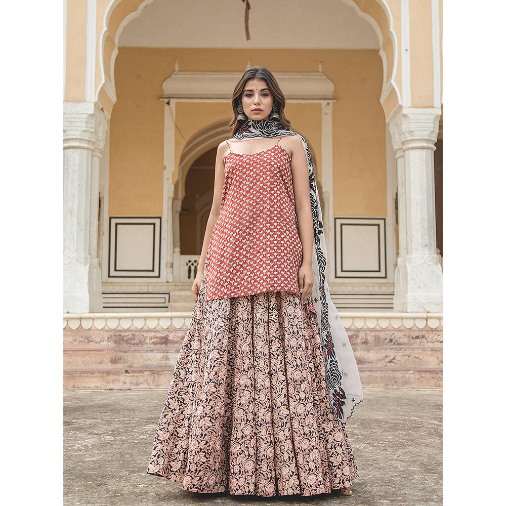 Gulabo Jaipur Mira White Lehenga (Set of 3)