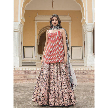 Gulabo Jaipur Mira White Lehenga (Set of 3)