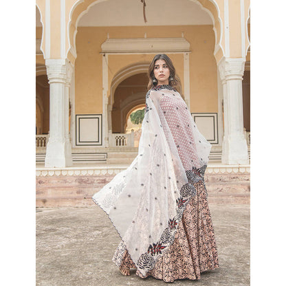 Gulabo Jaipur Mira White Lehenga (Set of 3)