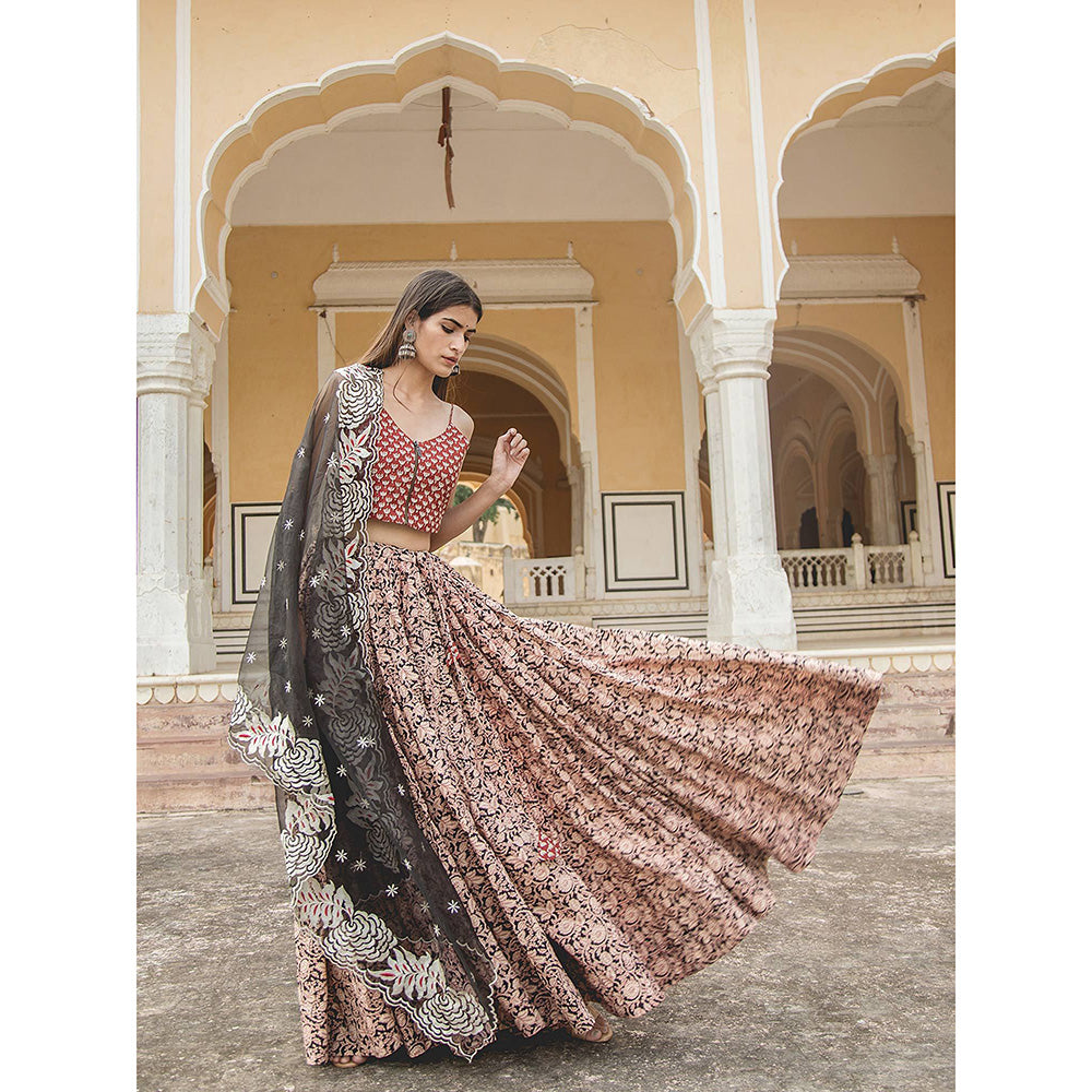 Gulabo Jaipur Mira Black Lehenga (Set of 3)