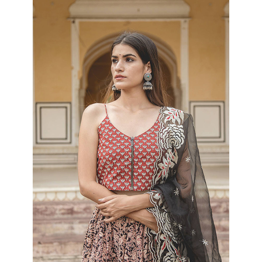 Gulabo Jaipur Mira Black Lehenga (Set of 3)