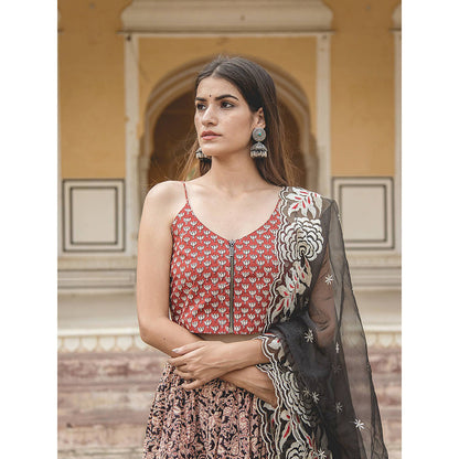 Gulabo Jaipur Mira Black Lehenga (Set of 3)