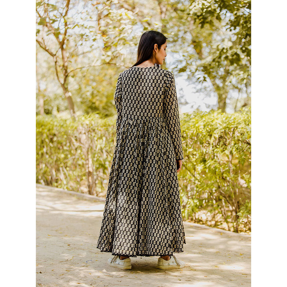 Gulabo Jaipur Izhaar Black Dress (Set of 2)