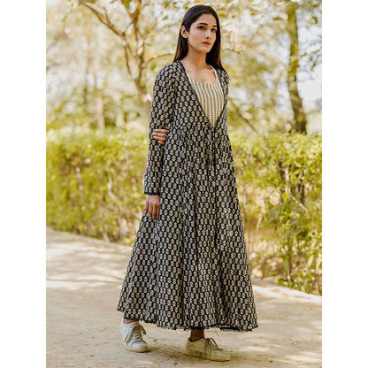 Gulabo Jaipur Izhaar Black Dress (Set of 2)