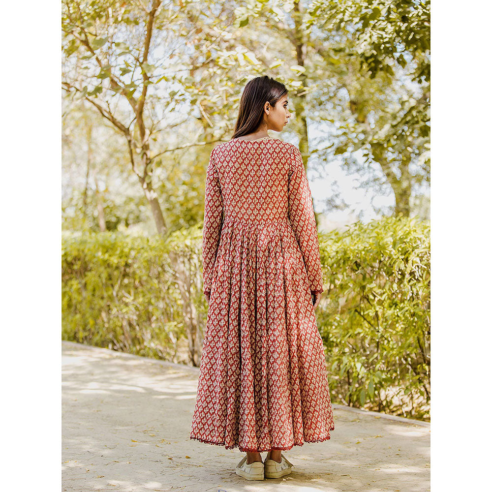Gulabo Jaipur Izhaar Red Dress (Set of 2)