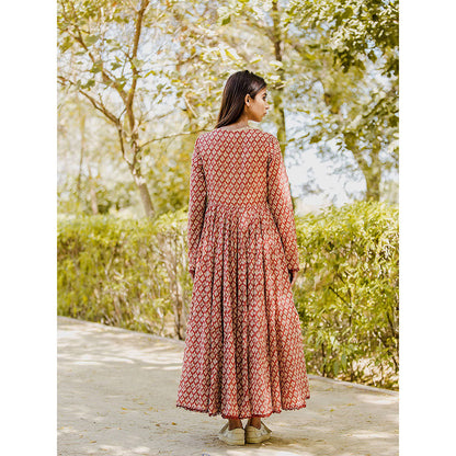 Gulabo Jaipur Izhaar Red Dress (Set of 2)