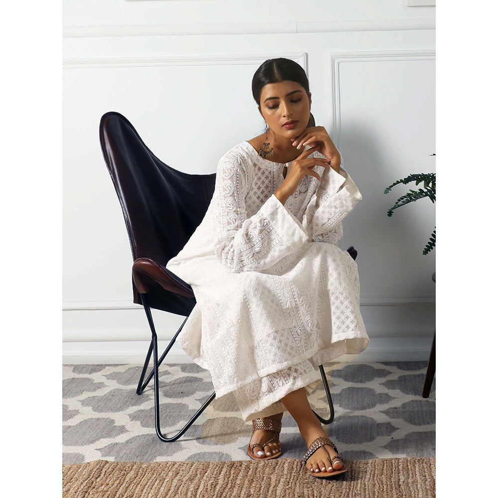 Gulabo Jaipur Batul White (Set of 3)